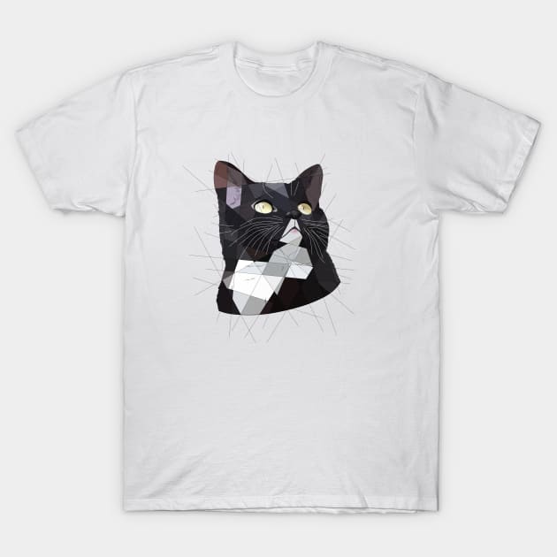 Tuxedo Cat T-Shirt by Blacklightco